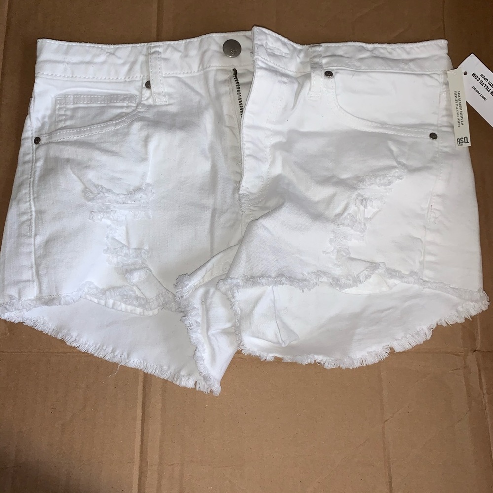 Brand new RSQ white denim shorts